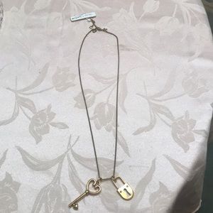 Ann Taylor lock & key charm necklace
